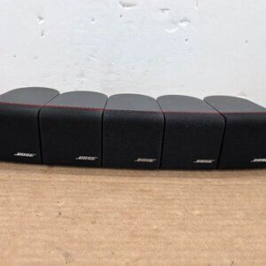 (LOT of 5 ) Bose Acoustimass Redline Black Single Cube Satellite Speakers